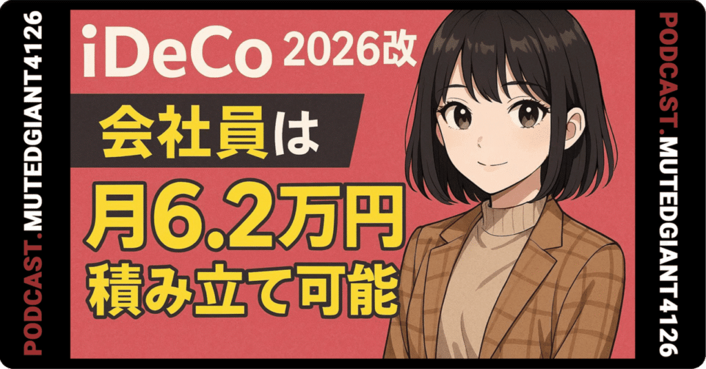 idecoの掛金上限が「月6.2万円」に大幅アップ！2026年12月改正で何が変わる？早見表つきでやさしく解説